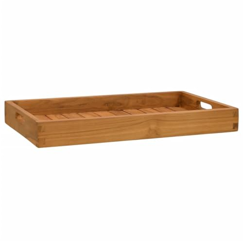 Plateau de service 60x35 cm Bois de teck massif