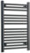 500mm Wide Black Heated Towel Rail Straight Flat Bathroom Warmer Radiator Rack Central Heating Turkish Zone (500mm x 800mm)