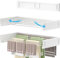 homeart Wall Mounted Drying Rack - Retractable, Space Saving, Durable Clothes Dryer - 40 Kg Capacity, Easy to Install, Collapsible Drying Rack for Indoor & Outdoor Use - White, 95 cm