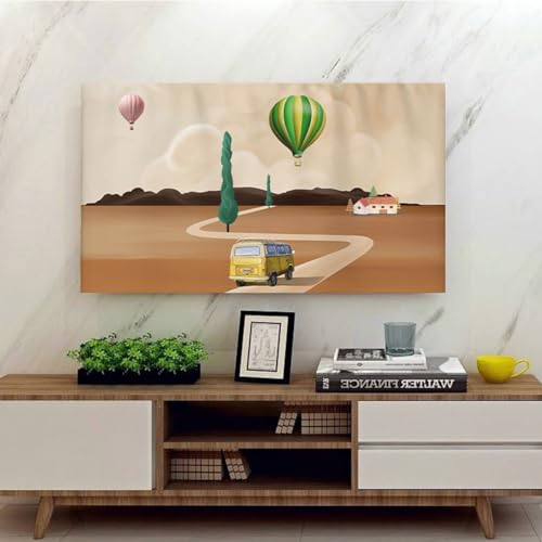 VUT Multifunktionale wasserdichte Staubdichte Schutzhülle Für 22–75 Zoll LCD-Abdeckung, Tv-Bildschirm, Monitor, Desktop-Computer, Staubschutz, Innendekoration(Size:24in,Color:A)