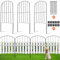 VEVOR 28x Dekorativer Gartenzaun 61x33cm Oberbogen Metallzaun aus Kohlenstoffstahl Steckzaun 5,08cm Spike-Abstand Hundezaun Gitterzaun Beetzaun Zaun Metall Zaunelementen inkl. Befestigungsmaterial