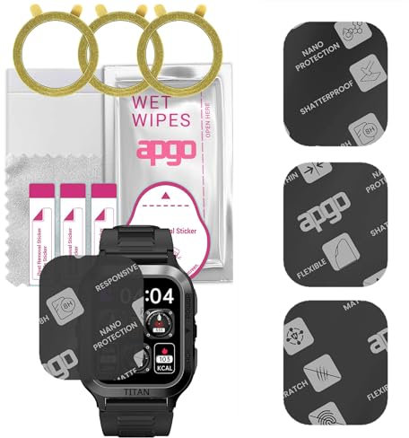 apgo 3x MATTE Cristal protector híbrido compatible con Maxcom FW67 TITAN Pro, nano cristal flexible, gran sustituto del cristal templado, resistente a arañazos, pegamento completo.