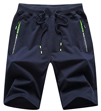 Generisch Activewear Für Herren, Sporthose Kurze Shorts Herren Hosen Kurz Leicht Trainingshose Jogginghose Sport Shorts & Outdoor Clothing Tennishose Short Sport Turnhosen Sports (L, Dark Blue)