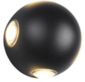 Trio Leuchten LED Außen Wandleuchte Avisio 246760432, Aluminium Druckguss Schwarz matt, inkl. 4x 2 Watt LED |