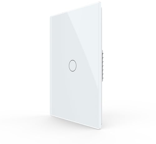 LIVOLO Interruttore elettrico moderno a 1 cerchio a 1 via, interruttore a parete monopolare con indicatore LED, senza filo neutro, bianco..