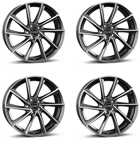 4x Borbet Felgen Alufelgen VTX 8.5x19 ET47 5x112 graphite polished kompatibel mit VW Beetle Eos Golf Jetta Passat Touran T-Roc