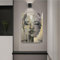 AEEYDDWE Wandkunst Leinwand Poster,Abstraktes goldenes Mädchen Gesicht Bild,Modern Wandbilder für Wohnzimmer Schlafzimmer,Stilvolle Kunstdrucke für Wohnzimmer Deko,Ohne Rahmen (70X100CM)