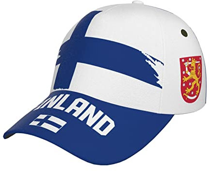 Herren Damen Snapback Kappe Finnland Flagge Coole Finnen Baseball Kappe Mütze Vintage Baseball Kappen Leicht Abwaschbar Angeln Hüte Für Draussen Wander Sport