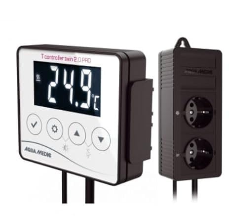 Aqua Medic T-Controller Twin 2.0 PRO - Dispositivo digital de medición y control de temperatura para el control simultáneo de unidades de calefacción y refrigeración