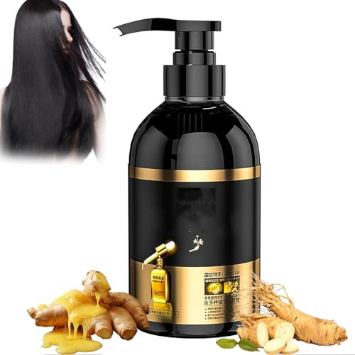 CRTZHA Ingwer Anti-Haarausfall-Shampoo, Japanisches Ginseng-Shampoo, 500ML für Damen mit Haarausfall oder -problemen