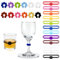 24PCS Wine Glass Markers for Drinks, Wine Glass Markers, Stretchable Drink Markers, Colorful Silicone Glass Markers, Cocktail Drink Markers for Stem Glass Bar Cup Party Supplies
