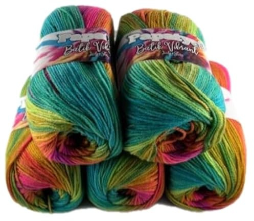 Rainbow Papatya Batik Vibrant Double Knitting 100g Ball (5, 09V)