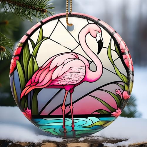 Flamingo Weihnachtsdeko Weihnachten Deko Keramik Weihnachtsbaum Deko Mit Schnur Weihnachtsbaumschmuck