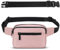 Marsupio Uomo Donna Sportivo Unisex Impermeabile Marsupi con 4 Zip tasche e Cintura Regolabile per Allenamento All'aperto Escursionismo Corsa Ciclismo Campeggio Viaggio (Rosa)
