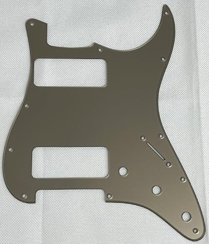 Für Fender Stratocaster P90 2 Pickup Strat Style Gitarre Pickguard (1-lagiges Acryl, Gold)