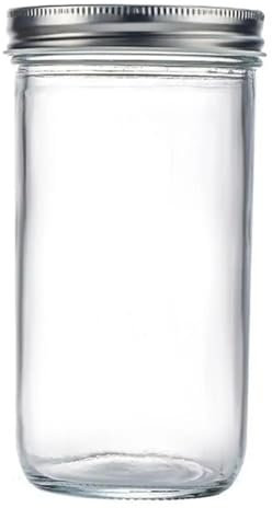 Tarros de mermelada de vidrio Tarros con tapa， Jam Jars 300/400/500/650ML Aluminum Lid Jars Glass Sealed Jar Food Storage Container Containers Bottle Jam Dry Nuts Grain Cereal Preserve Pots(650ml)