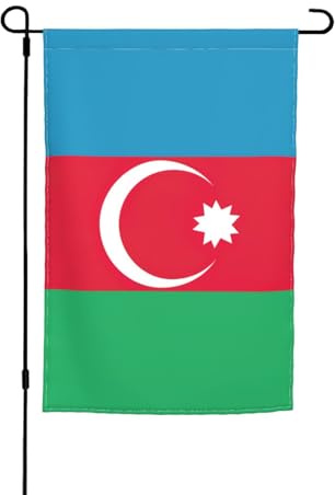 Flagge von Aserbaidschan, Druck, Feiertags-Gartenflaggen, 30,5 x 45,7 cm, Ganzjahresflagge, Outdoor-Hof-Dekoration für Terrassen