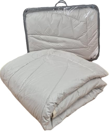 Alpaka Bettdecke 140x200 – 100% Alpakawolle & Bio-Baumwolle | Natur Steppdecke antibakteriell & allergikergeeignet | Ganzjahresdecke, Sommerdecke & Winterdecke aus Österreich (weiss, 140x200, 1200g)