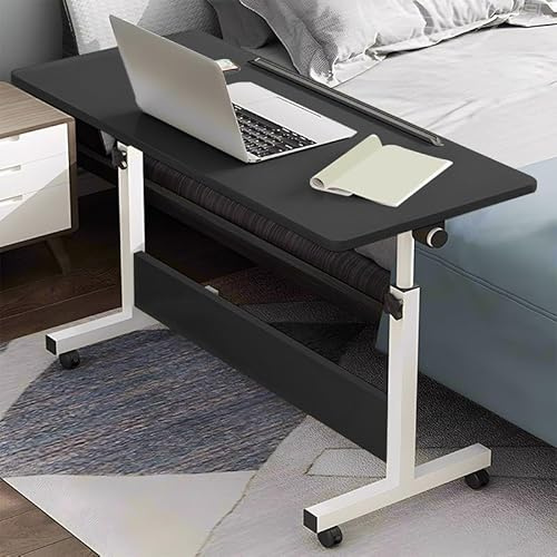 WXJHL Kleiner Stehschreibtisch Höhenverstellbar Rollender Computertisch Mobiler Laptoptisch mit Rollen für Zuhause
