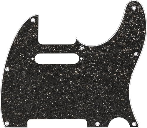 Hybrid-Glas/Glitter Telecaster S/S Pickguard, dunkelgrau glitzernd