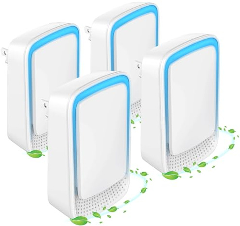 Air Purifier Plug In Air Ionizers, Negative Ion Technology Air Purifier for Bedroom Home Office, Garage Room Pets, Purify Smell