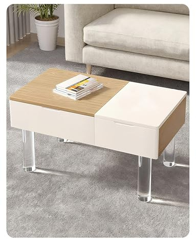 Générique Pieds de Meubles en Acrylique Transparent, Pieds de Table réglables, Pieds de Support de lit, Cadre de Support de canapé antidérapant for Table de Nuit et canapé(20~21.5 Centimeter)