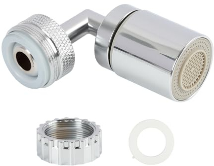 720° Pivotant Aérateurs de Robinet, mousseur robinet cuisine et brise jet robinet cuisine rotatif, 2 modes, embout robinet cuisine économique et adaptable, Installation Facile Universelle