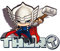 3D Light FX B34-1AA-8F2 Marvel Thor Mini Light avengers Children's, OneSize,2002012