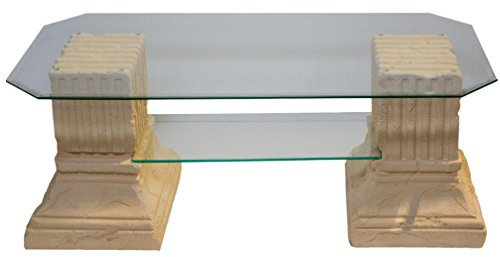 Antikes Wohndesign Couchtisch Wohnzimmertisch Glastisch