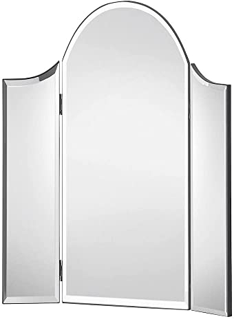 Julian Bowen Canto Curved Dressing Table Mirror - Clear Bevelled Mirrors