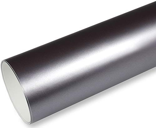 Rapid Teck® 9,86€/m² AutoFolie Serie 560MG ColorShift Matt Chrom Satin Grau 9m x 1,52m Premium Car Wrapping Folie mit Luftkanal