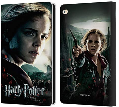 Head Case Designs Offizielle Harry Potter Hermione Granger Deathly Hallows VIII Leder-Wallet-Hülle Kompatibel mit Apple iPad Air 2 (2014)
