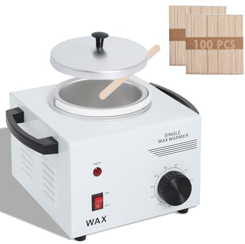 Single Pot Electric Wax Warmer Machine for Body Hair Removal Hot SPA Aluminum Heater with Wooden Wax Sticks