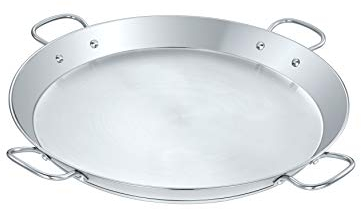 CONCORD Premium Stainless Steel Paella Pan with Heavy Duty Triply Bottom (20 (50 CM))