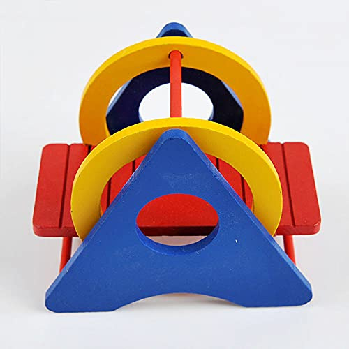 ANCLLO Hamster Holz Wippe Regenbogen Schaukel Ratten Hamster Klettern Spielen Kauen Holz Hamster und Zubehör für kleine Hamster Tiere