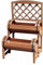 HMWD Wooden Garden Twin Barrel Planter With Trellis, Outdoor Patio Double Barrel Plant Stand, Gardening Accessories Flower/Plant Pots For Growing/Climbing Plants - H37 x W63 x D63 cm
