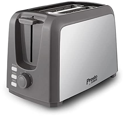 Tower PT20058 Presto 2 Slice Toaster, Polished Stainless Steel