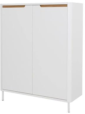 Froschkönig24 Tenzo Switch Schuhschrank 2-türig Weiß