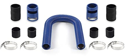 Mishimoto MMAH-U24BL Universal flexibler Edelstahl Heizkörperschlauch-Set, 61 cm, Blau