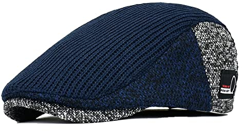 JAOAJ Schiebermütze Herren Barett Cap Herbst Winter,Schirmmützen Cabbie Hunter Hat,Baskenmützen Flat Cap Newsboy Mütze Driving Hüte