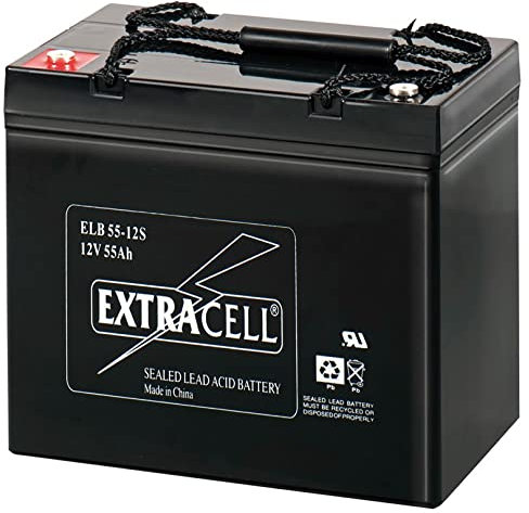 Elcart 300460900 Ricaricabile Sigillato Piombo Acido Batteria, 12V, 55Ah
