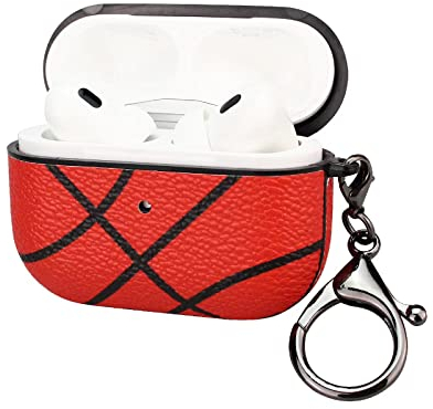 KAMPETACE Schutzhülle für AirPods Pro 2, vollständiger Schutz, langlebige Basketball-Hülle für Apple AirPods Pro 2 Ladegerät, Schutzhülle mit Schlüsselanhänger