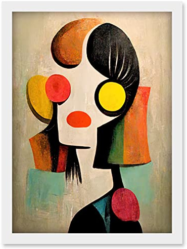 Doppelganger33 LTD Minimalist Abstract Pop Art Portrait Artwork Framed Wall Art Print A4