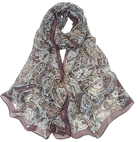 FAIRYGATE Women's Scarves & Wraps Chiffon Schal Seidentuch Haare Seidenschals Damen Leicht Seidentuch Silk Schal Halstuch Tuch Geschenk 62021