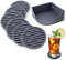 WUBAYI Posavasos, 6 posavasos de silicona, posavasos con soporte, posavasos gruesos y drenables, adecuados para bebidas frías, bebidas calientes, hogar, bar, oficina, antiadherentes, fáciles de