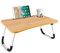 NTEK Laptop Bed Table | Foldable Legs Notebook Desk with Cup Slot | Portable for Laptop, Reading, Watching Movie (WALNUT)