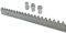 Cremallera de hierro para puertas correderas de garaje, guias correderas para puertas automaticas motores puertas exterior, jardín. Acero zincado 2 metros x 08 mm de espesor MOTIC - 2 METROS