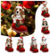 Weihnachtsdeko zum Aufhängen, Hund im Nikolausstiefel Weihnachtsanhänger, Weihnachtsbaumschmuck, Christbaumschmuck, Weihnachtsbaum Deko, Weihnachten Hängedeko, Weihnachten Dekoration (6 Stück)