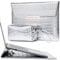 HYZUO 13 Pouces Femmes Housse Ordinateur Portable avec Stand pour MacBook Pro 13 M2 M1, MacBook Air 13 M4 M3 M2 M1 2025-2018, 13 iPad Pro/Air, Surface Pro, avec Pochette, Motif Crocodile Argent