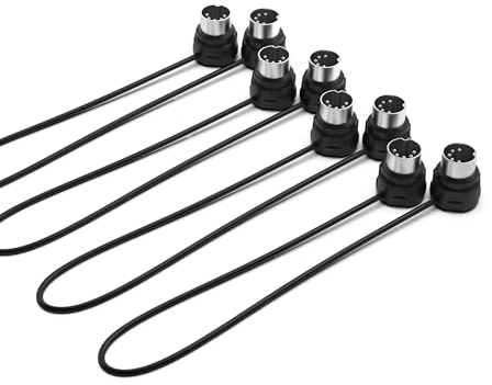 CME MIDI Cable 4-Pack - 1FT / 30cm, 5-pin DIN, Low-Profile - Mirrored 45-Degree Angled Ultra-Thin Plugs for Compact Spaces - Ideal for MIDI Interface, Pedalboard, Keyboard